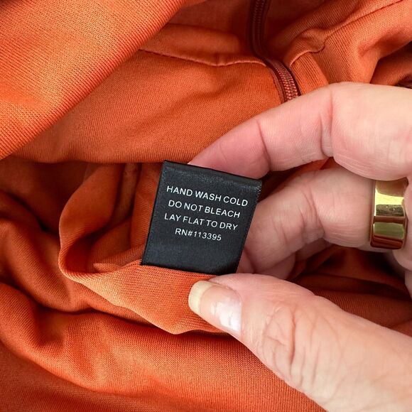 Ark & Co Salmon High Neck Long Sleeve V Back Zip Embroidered Zip Romper S - Picture 10 of 15
